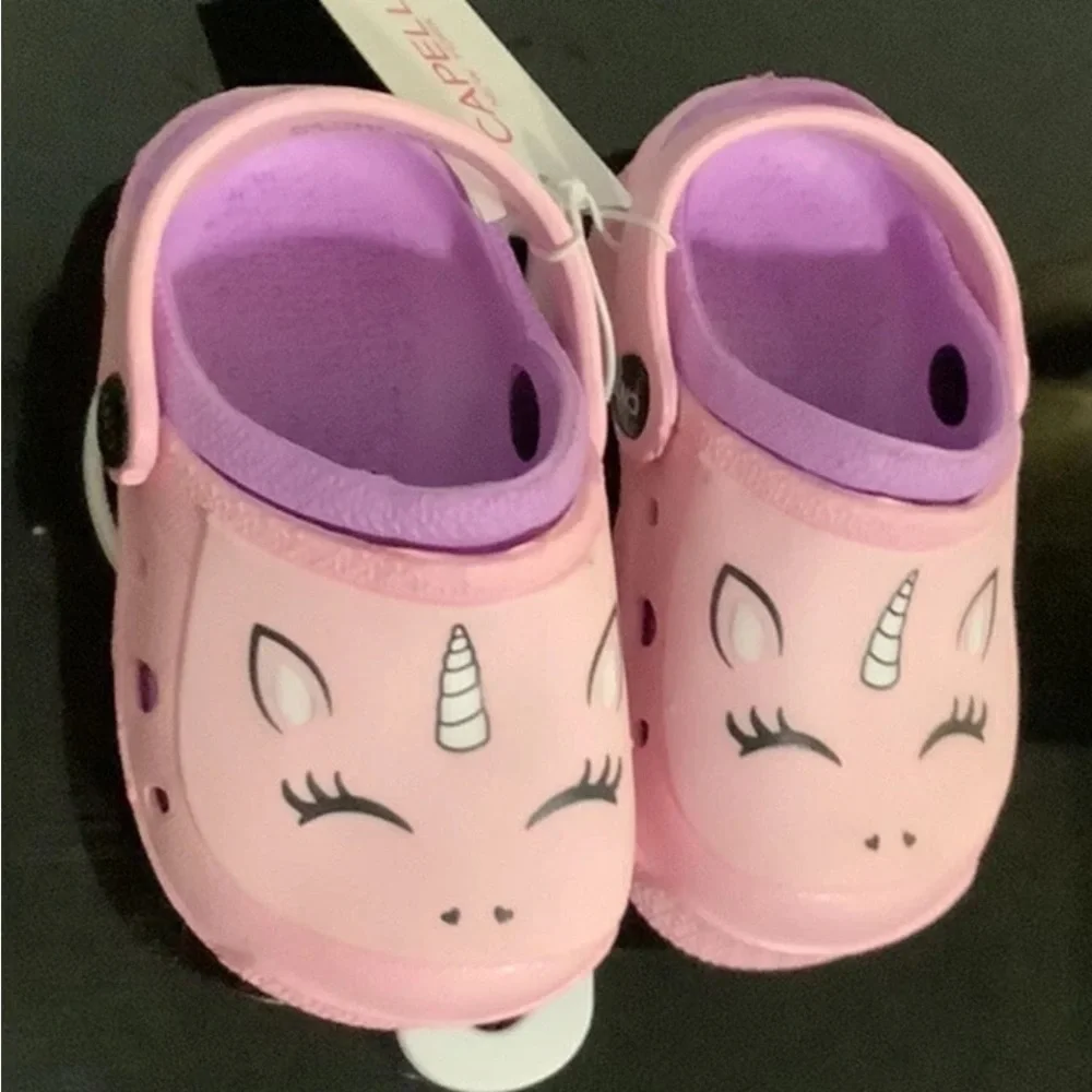 Capelli of New York Unicorn Kids Slippers - Pink and Purple
